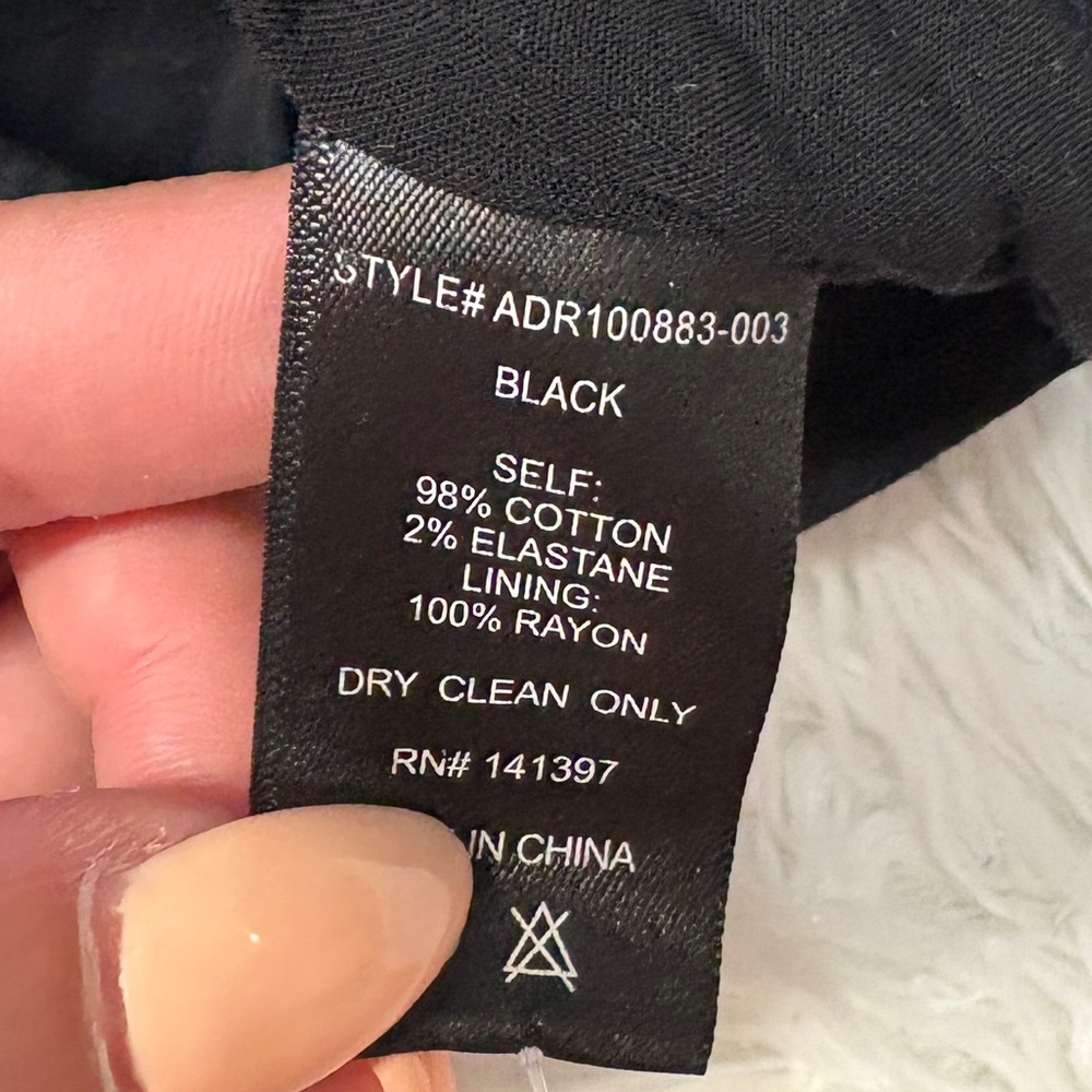 ASTR the Label Ruched Shirt Dress Cotton Button Up Mini Tie Waist Black Ruffle - Picture 5 of 5